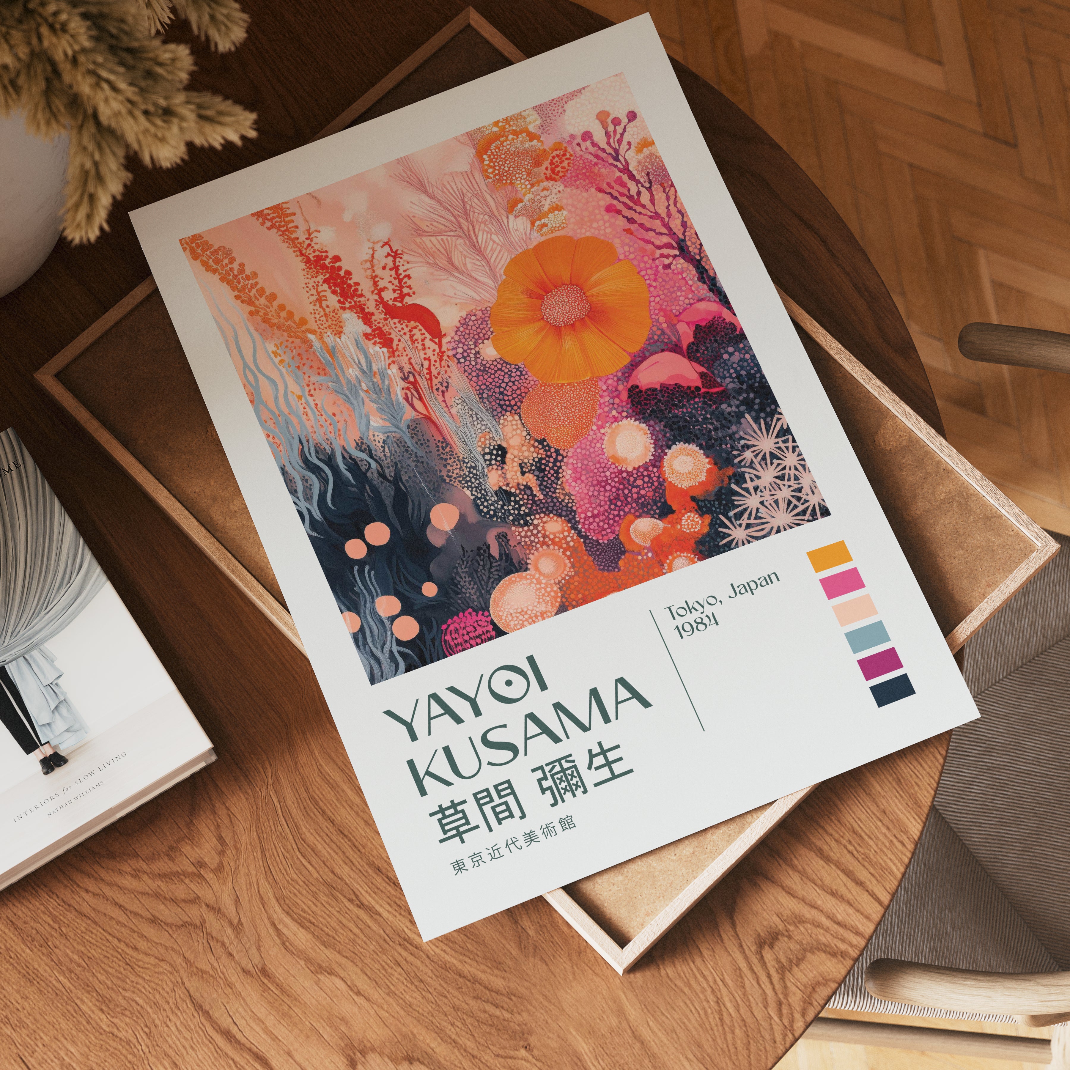 Yayoi Kusama Blooming Coral Dream Poster