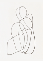 Seated Abstract Figure Poster