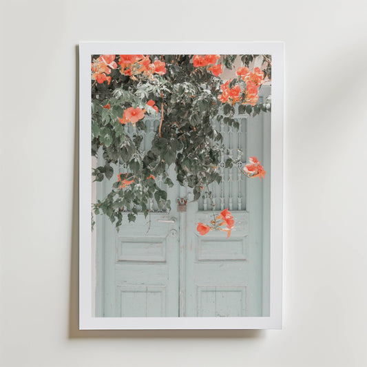 Rustic Floral Doorway Poster