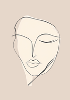 Serenity Line Face Poster