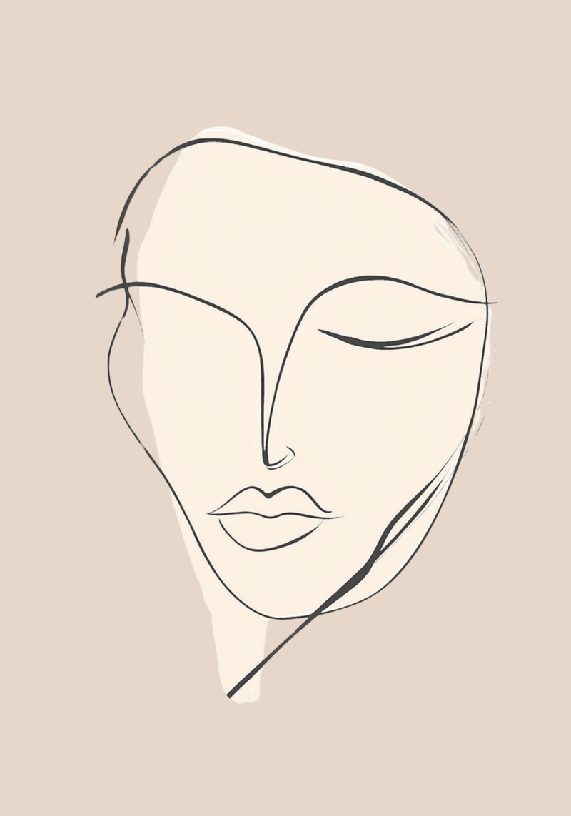 Serenity Line Face Poster