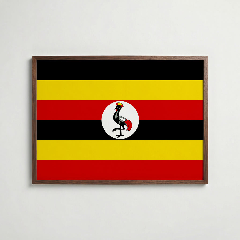 Uganda National Flag Poster poster – väggdekoration för hemmet – köp hos Bozetto