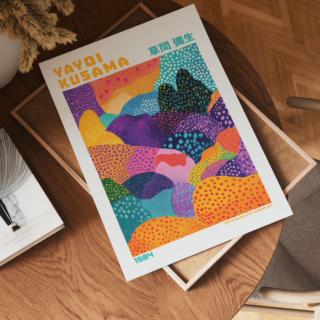 Yayoi Kusama Infinite Patterned Valleys Poster