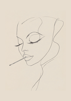 Vintage Femme Smoking Poster