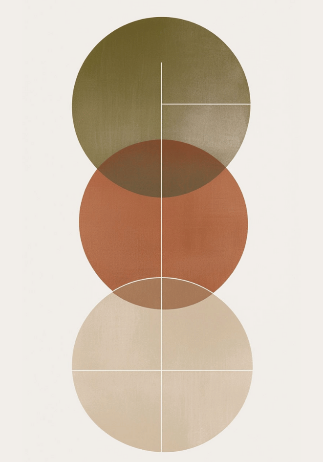 Abstract Round Shapes Poster