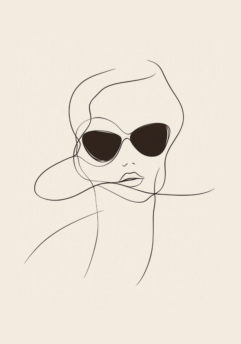 Chic Vibes Line Art Poster