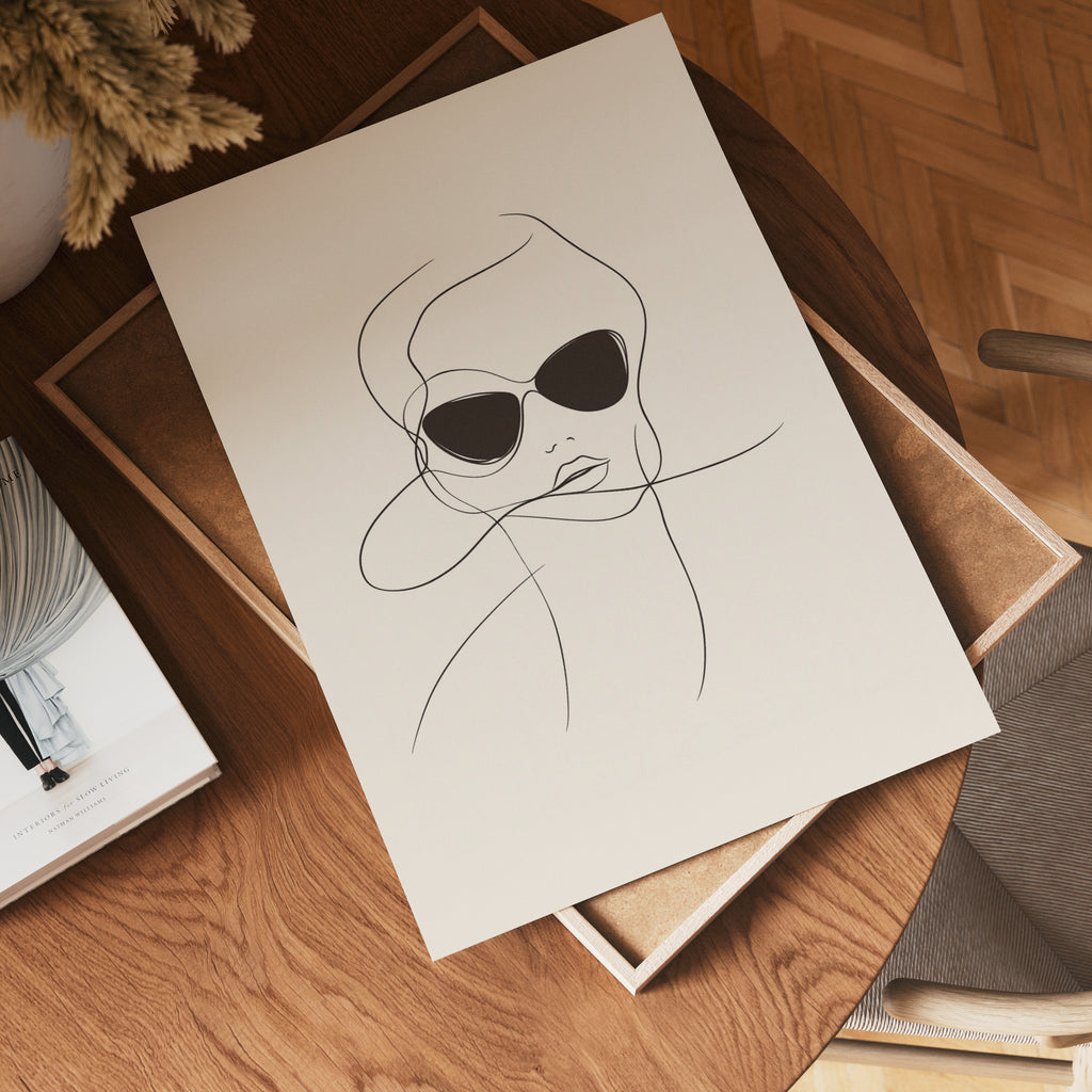 Chic Vibes Line Art Poster
