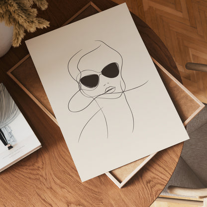 Chic Vibes Line Art Poster