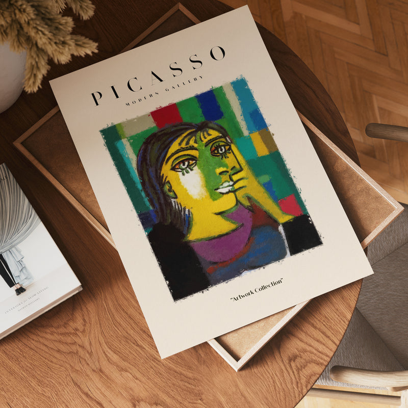 Picasso Vibrant Femme Portrait Poster