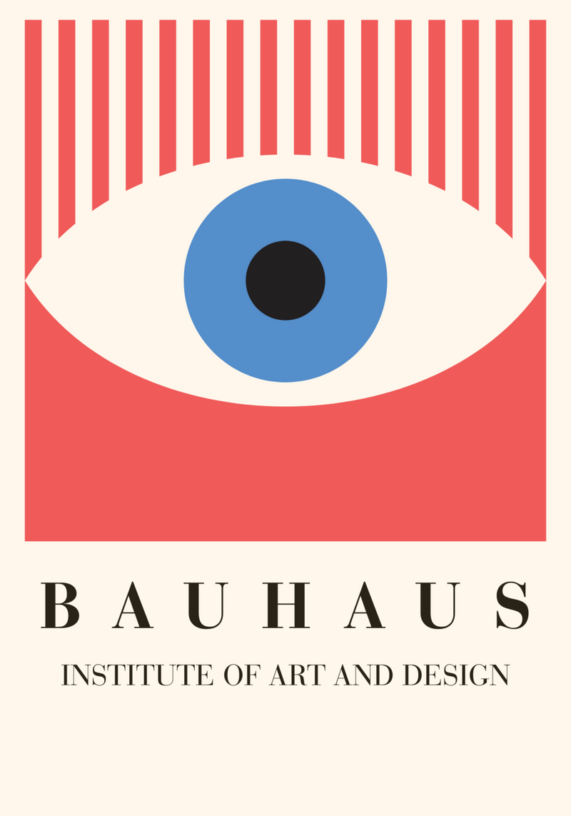 Bauhaus Eye Design Poster