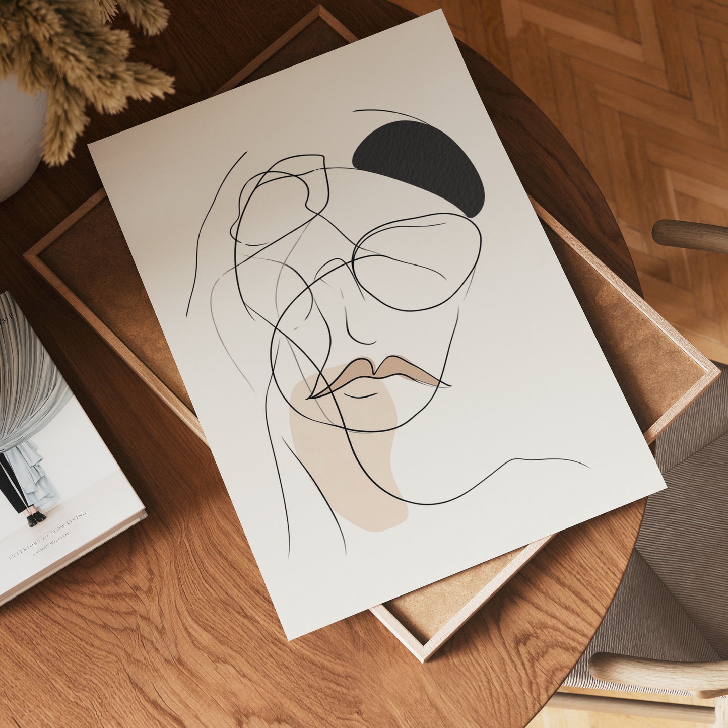 Attitude Line Art Woman Poster