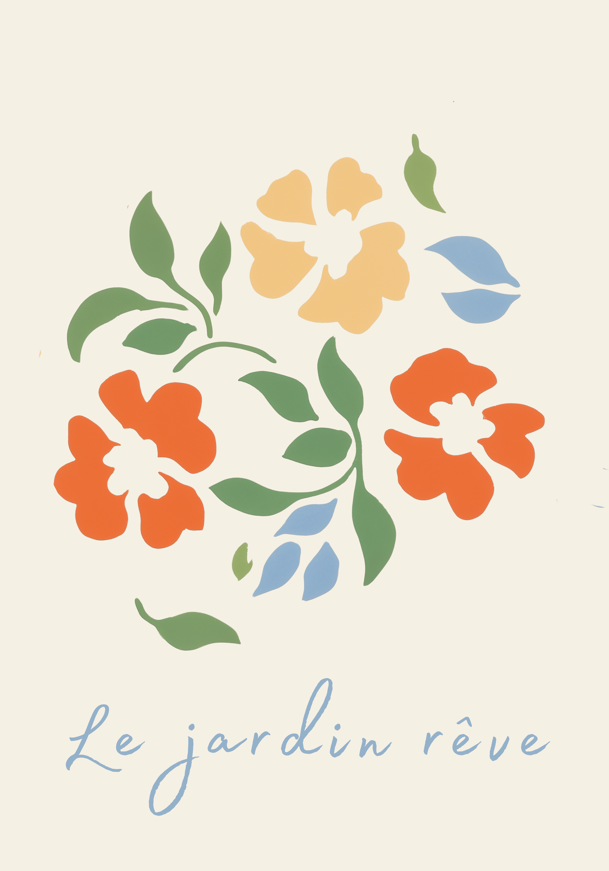 Le Jardin Reve Flower Poster