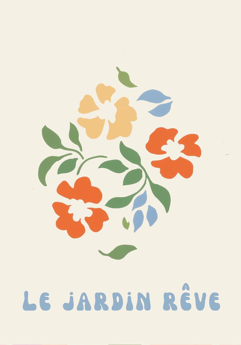 Floral wall art garden green Poster