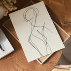 Abstract Curvy Female Poster