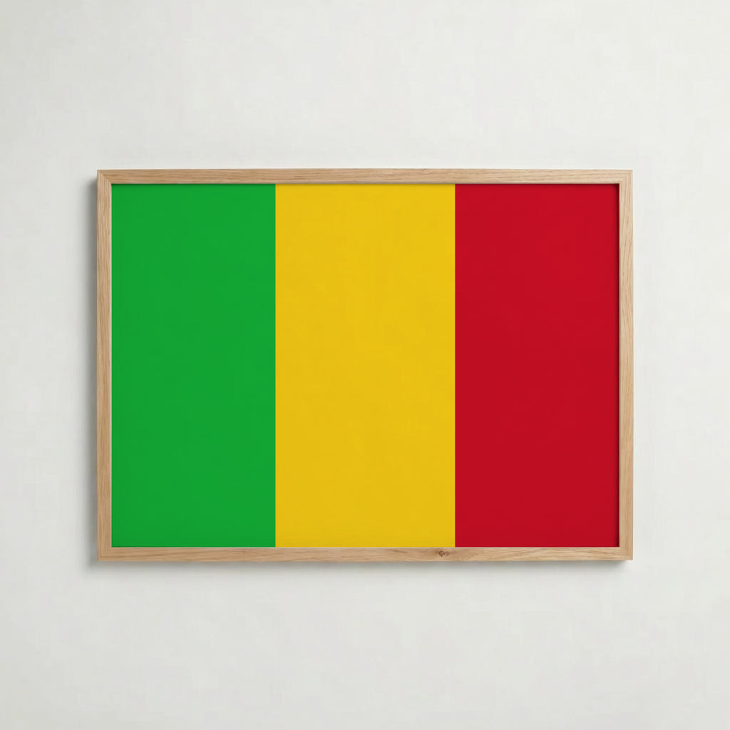 Mali National Flag Poster – poster väggdekoration inredning – Affischer hos Bozetto