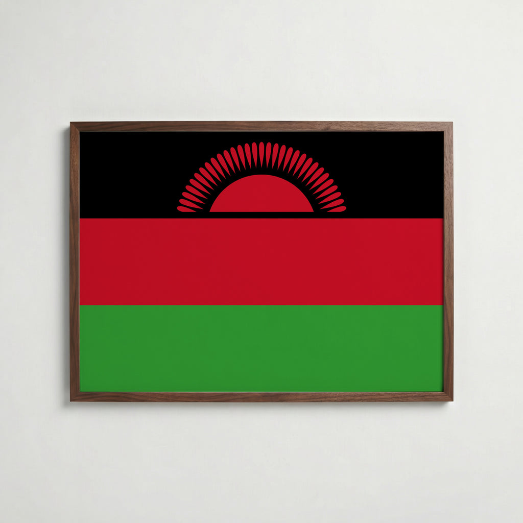 Malawi National Flag Poster poster – väggdekoration för hemmet – köp hos Bozetto