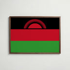 Malawi National Flag Poster poster – väggdekoration för hemmet – köp hos Bozetto