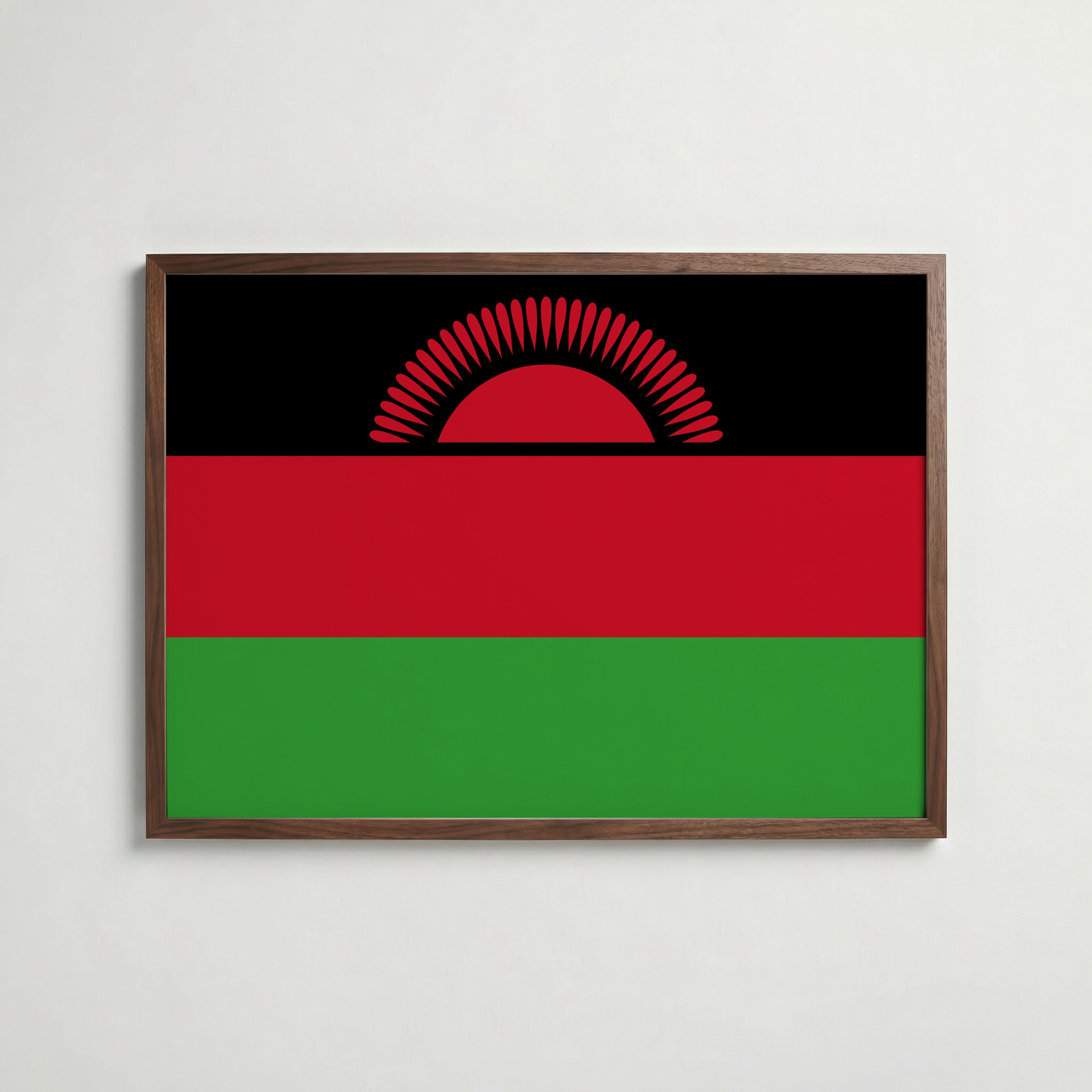 Malawi National Flag Poster poster – väggdekoration för hemmet – köp hos Bozetto
