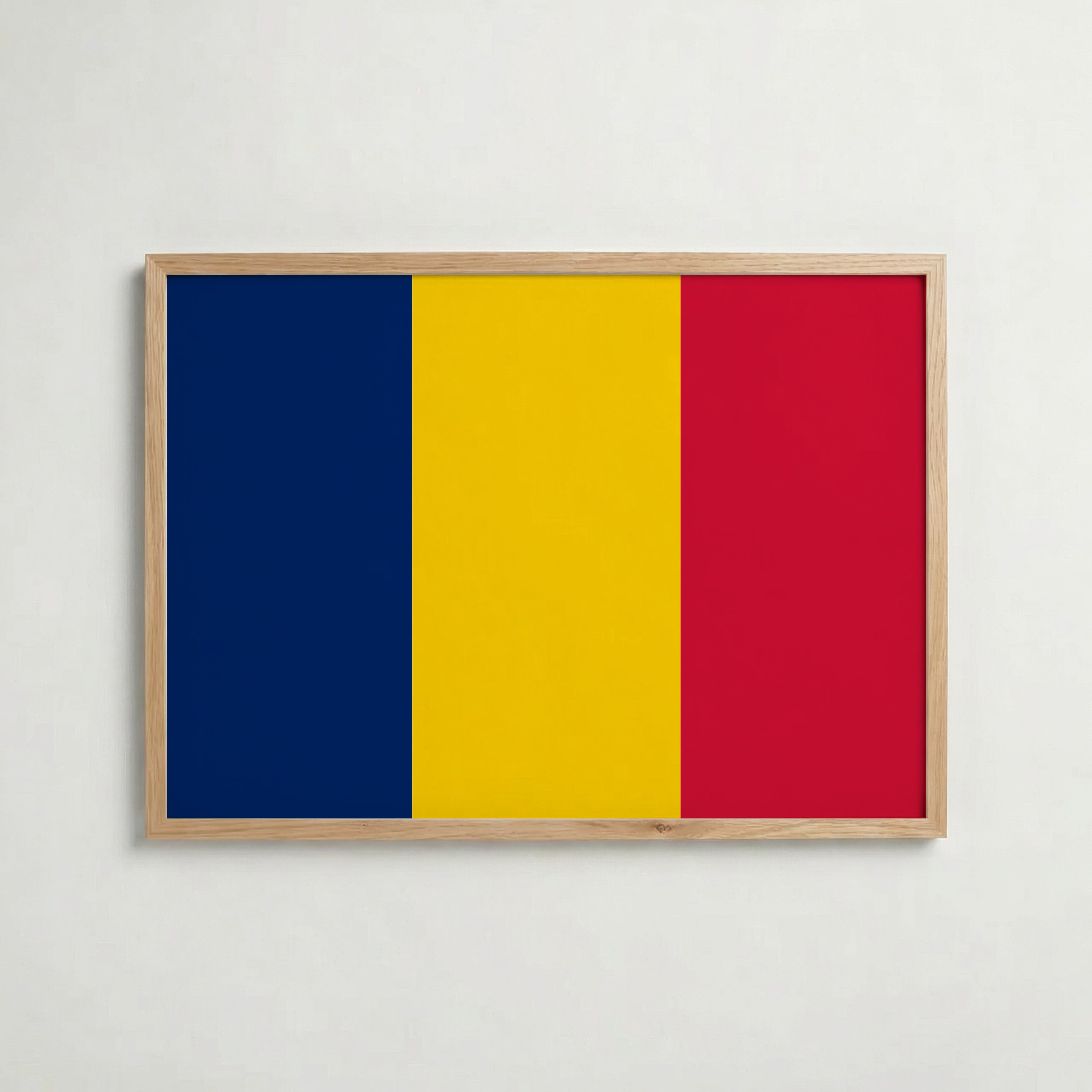 Chad National Flag Poster i ekram – inramad konsttryck för stilren inredning hos Bozetto