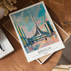 Brasilia Modern Skyline Poster