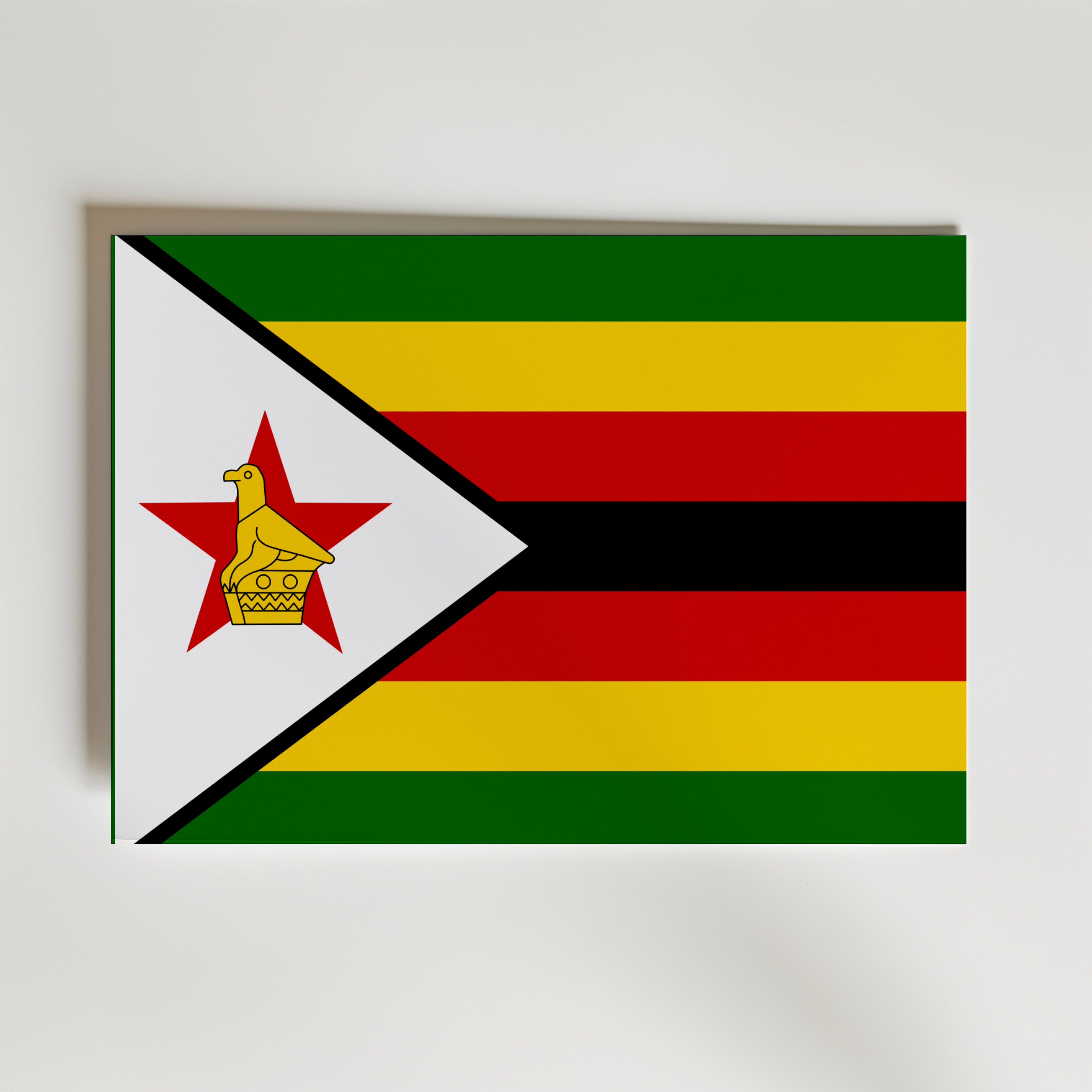 Zimbabwe National Flag Poster affisch – poster till väggdekoration – köp online hos Bozetto