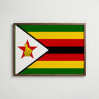 Zimbabwe National Flag Poster poster – väggdekoration för hemmet – köp hos Bozetto