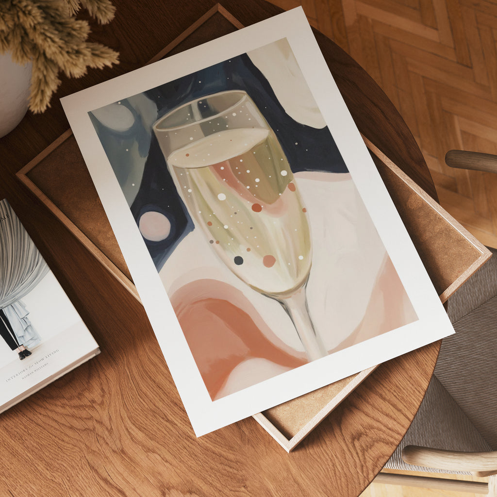 Champagne In Space Poster