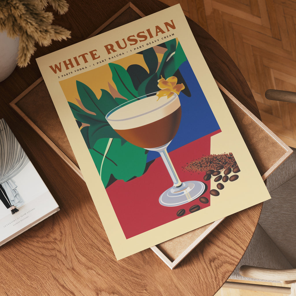 White Russian No.2 Cocktail Poster