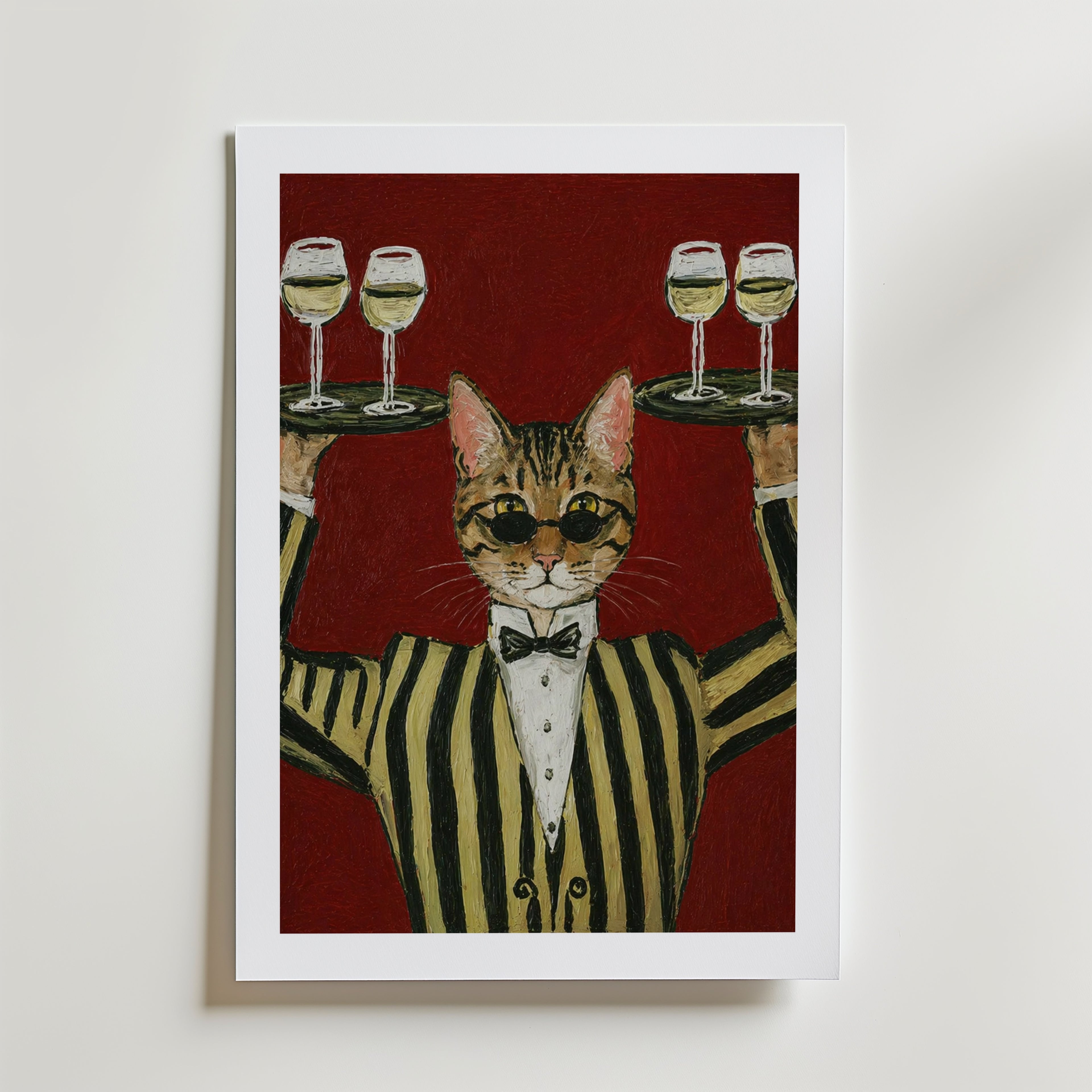 Champagne Cat Poster