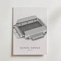 Borås Arena affisch inramad i neutral ram – se hur konsttrycket ser ut, Bozetto i hög tryckkvalitet