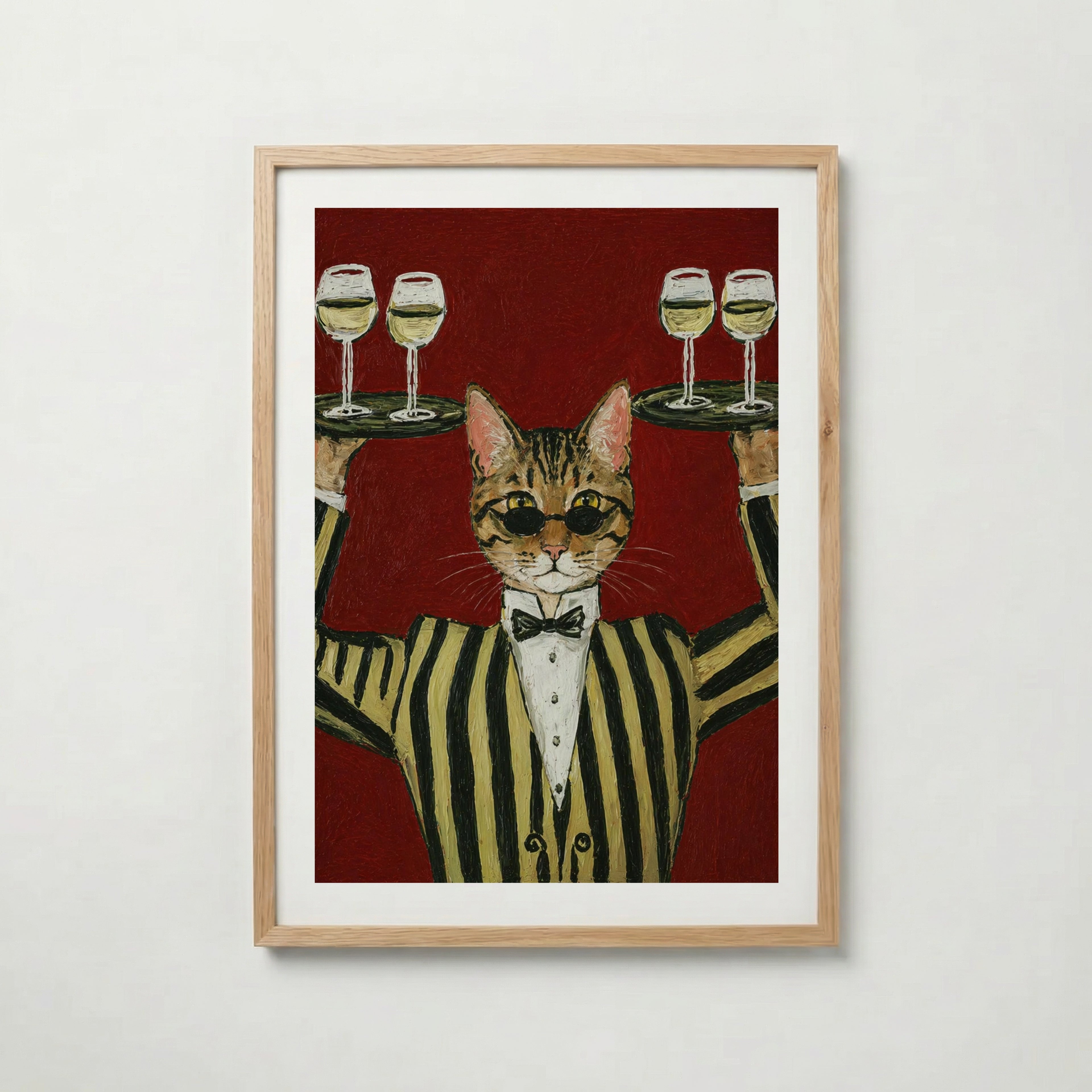 Champagne Cat Poster