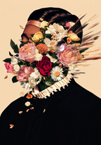 Floral Explosion Portrait Poster
