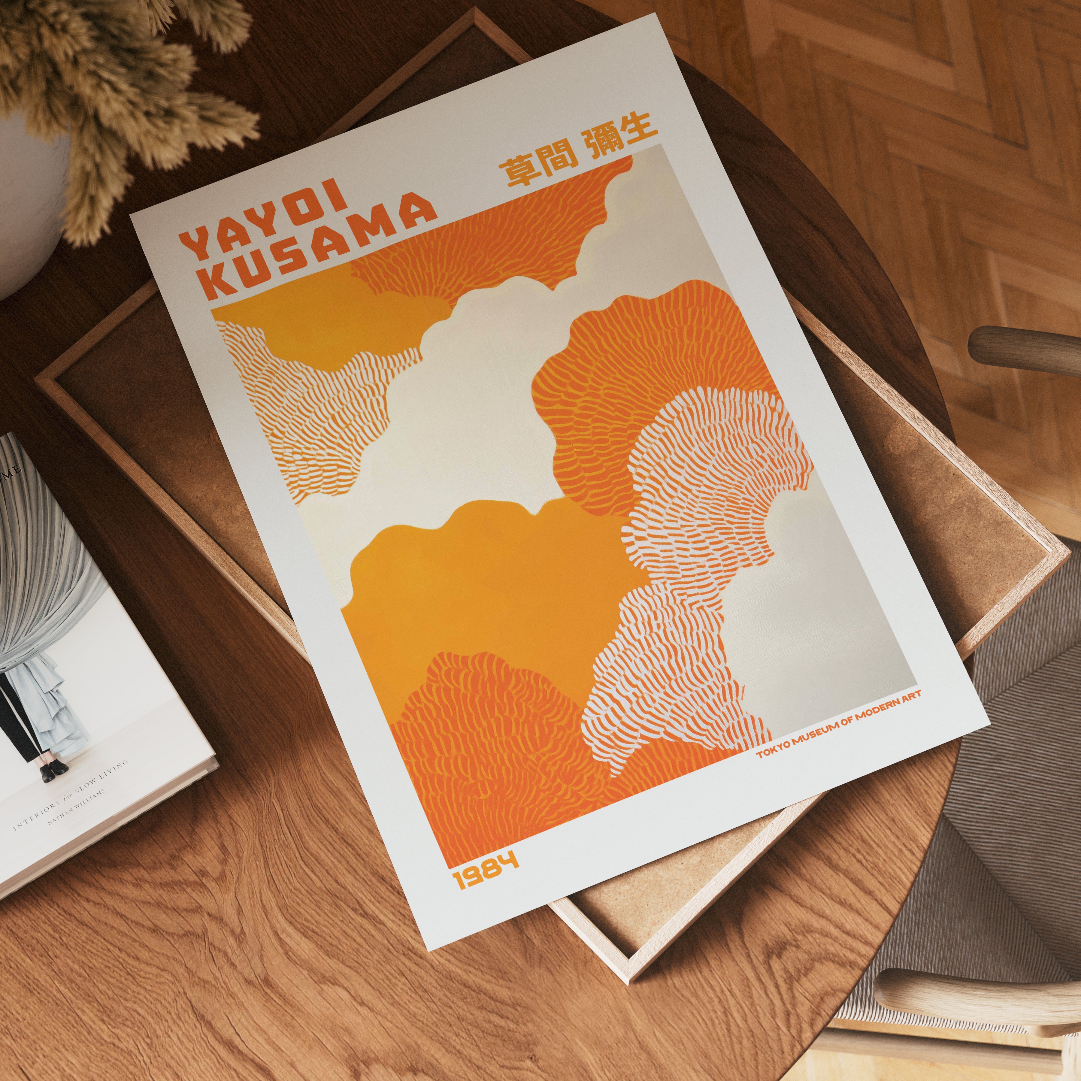 Yayoi Kusama Warm Orange Abstraction Poster