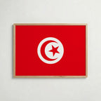 Tunisia National Flag Poster – poster väggdekoration inredning – Affischer hos Bozetto