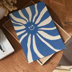 Abstract blue and white sun Poster