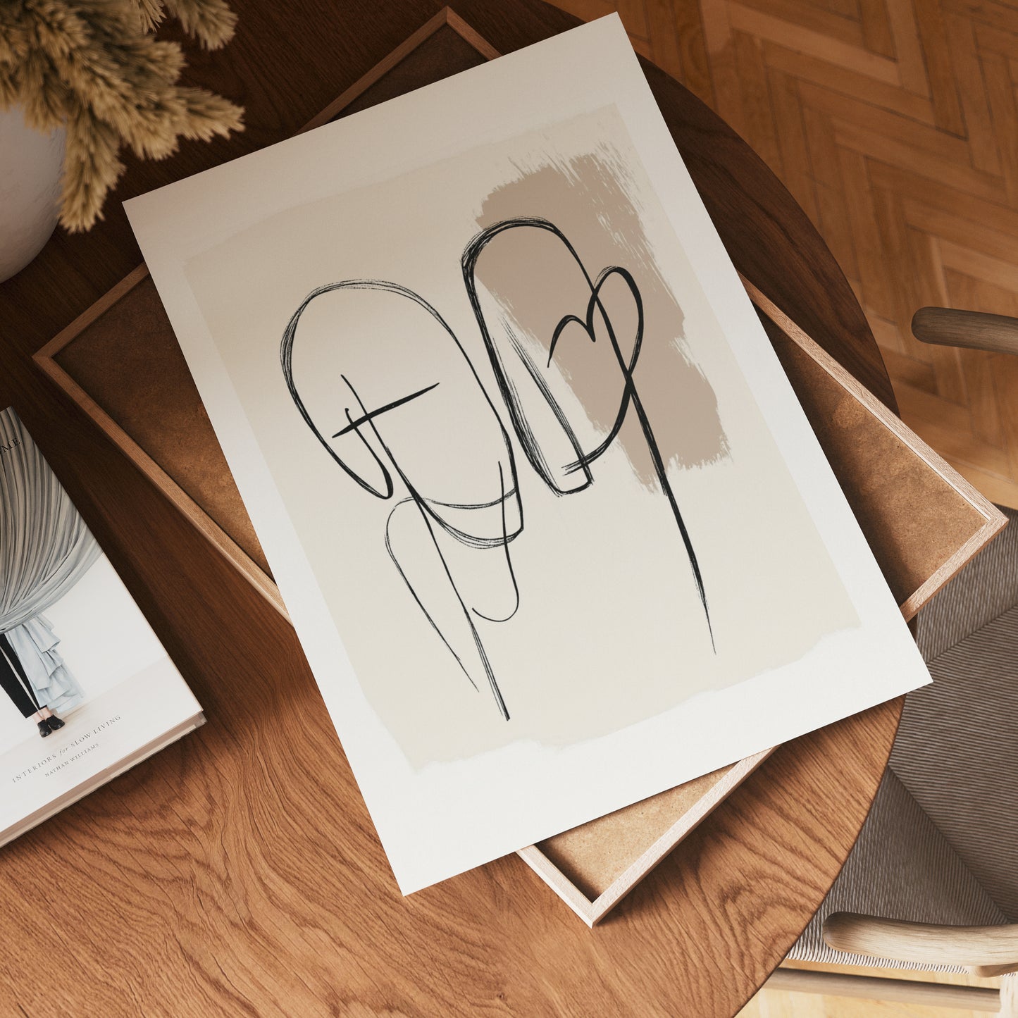 Minimal Heart Connection Poster