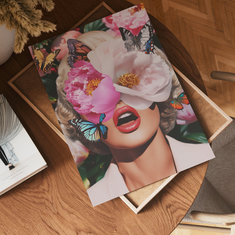 Floral Butterfly Eyes Poster