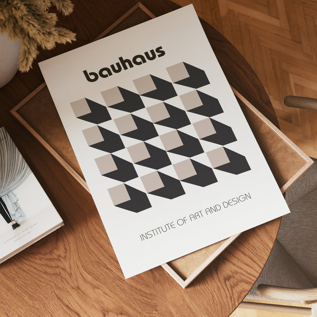 Bauhaus Optical Grid Poster