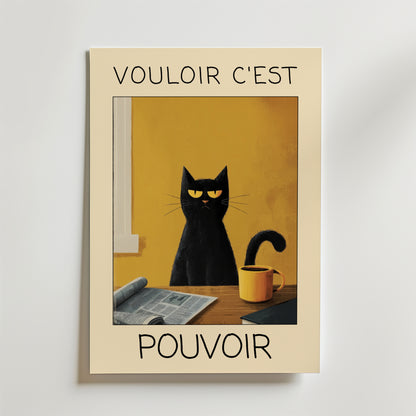Morning Authority Cat Poster