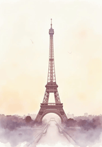 Painted Eiffel Tower Poster