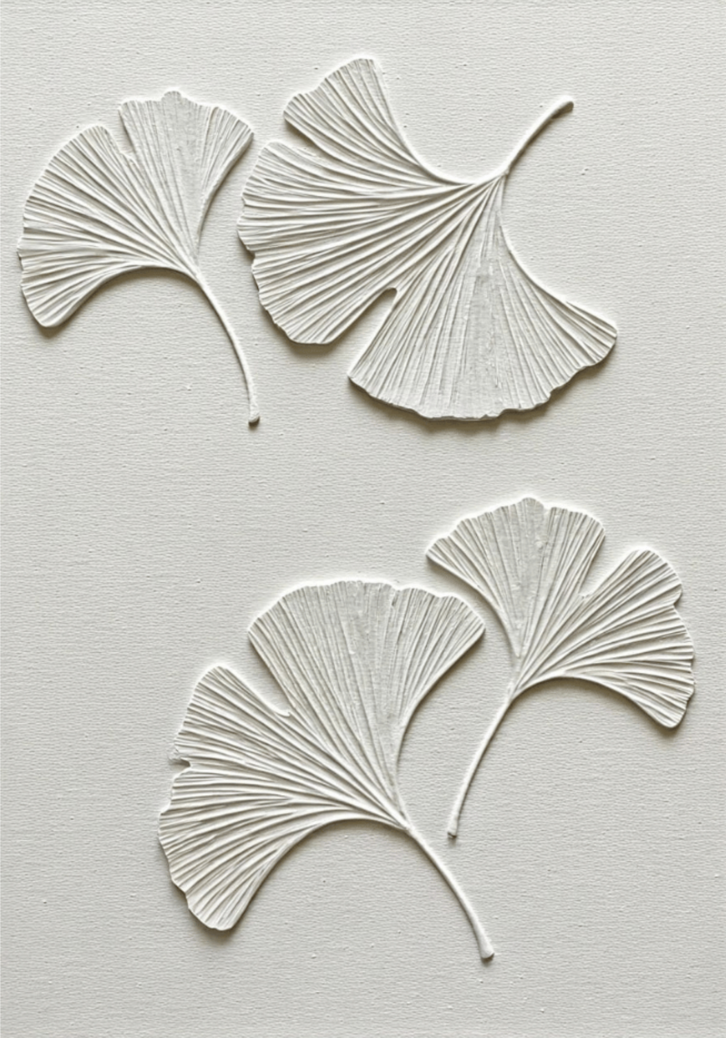 Ginkgo Leaf Textured Poster