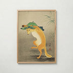 Dancing Fox Ohara Koson Poster poster – väggdekoration för hemmet – köp hos Bozetto