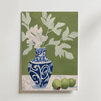 Blue Vase Still Life Poster