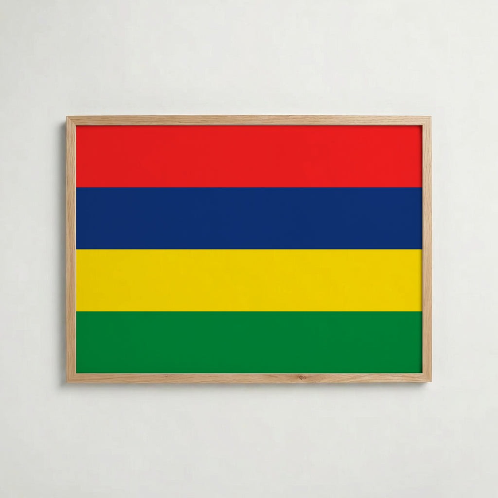 Mauritius National Flag Poster – poster väggdekoration inredning – Affischer hos Bozetto