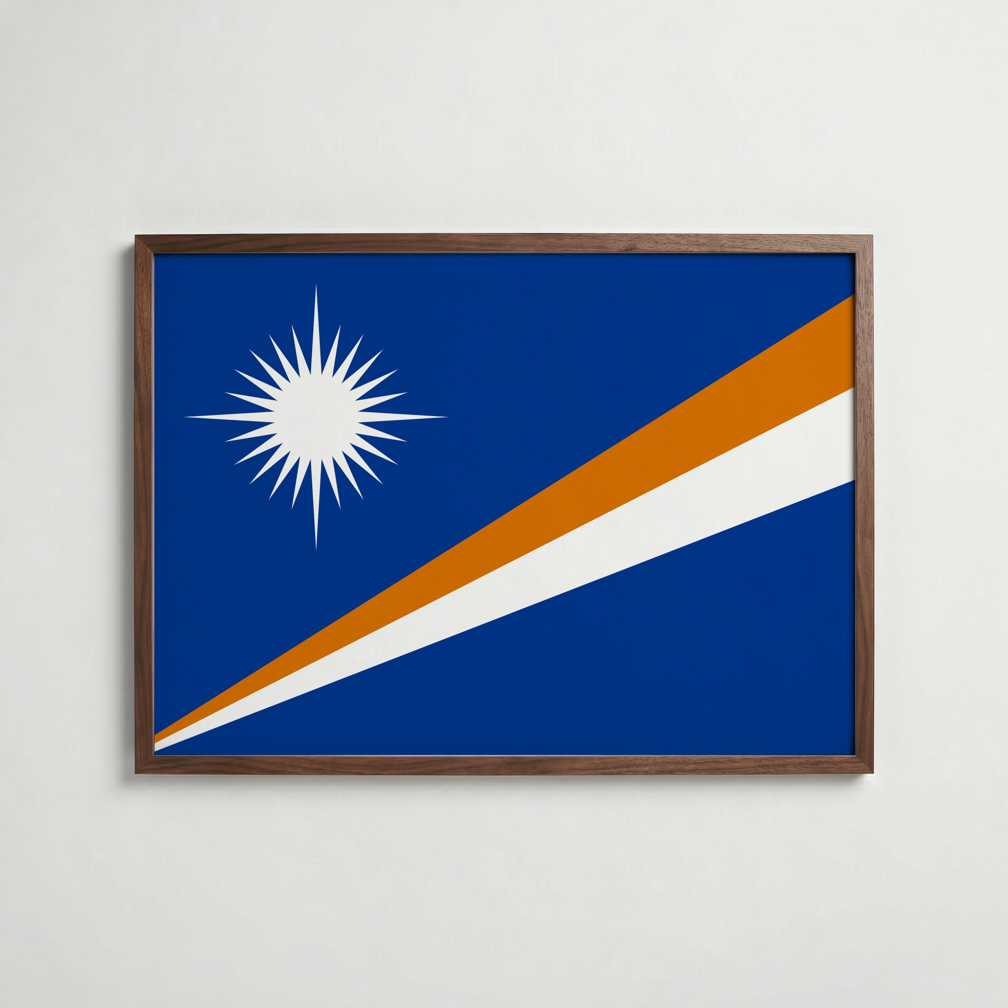 Marshall Islands National Flag Poster poster – väggdekoration för hemmet – köp hos Bozetto