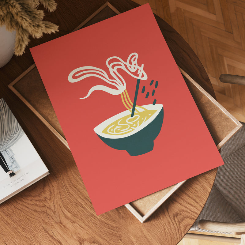 Steamy Ramen Bowl Poster