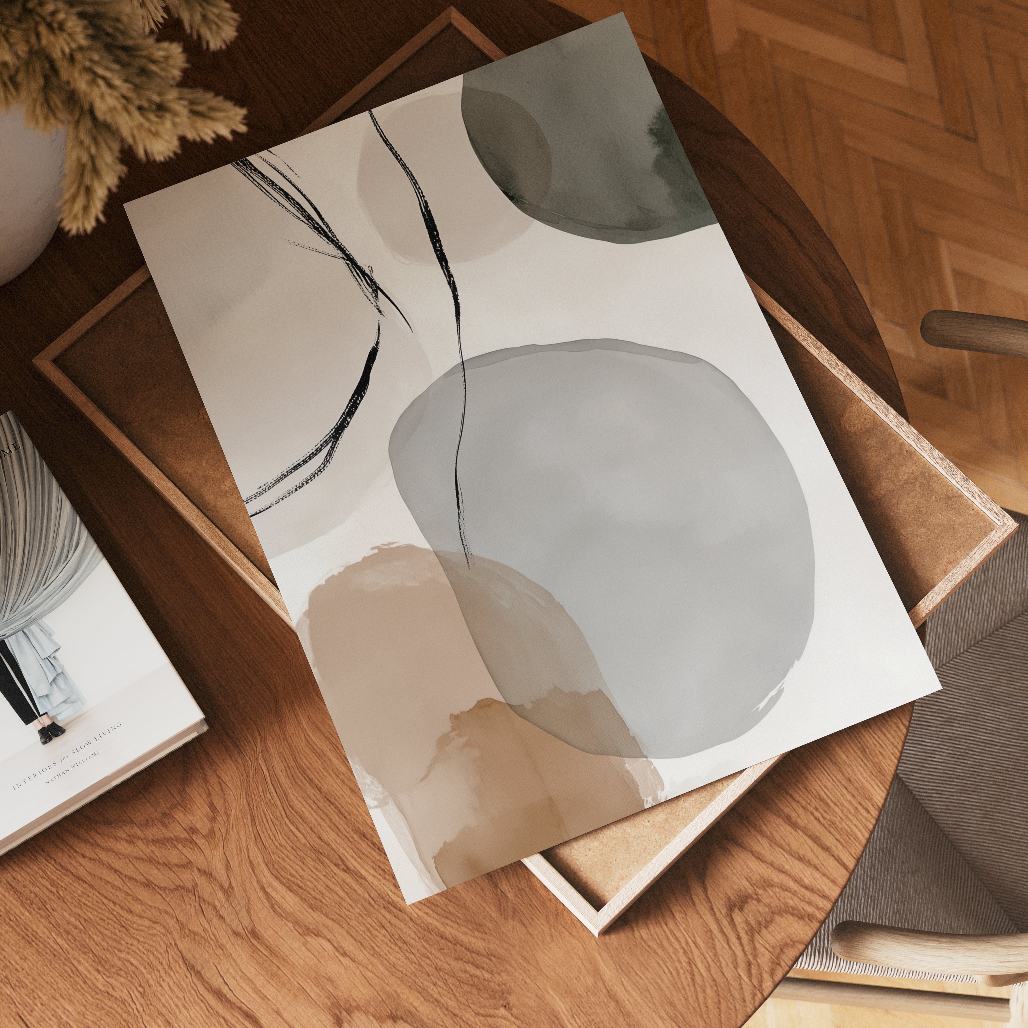 Floating Shapes Poster