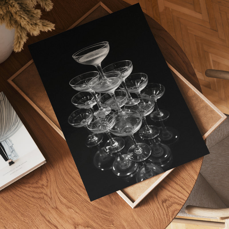 Champagne Glas Pyramid No.2 Drink Poster