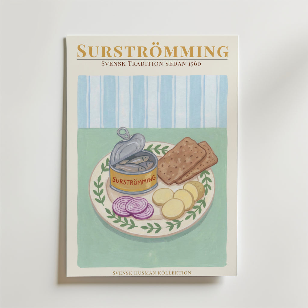 Surströmming Poster affisch – poster till väggdekoration – köp online hos Bozetto