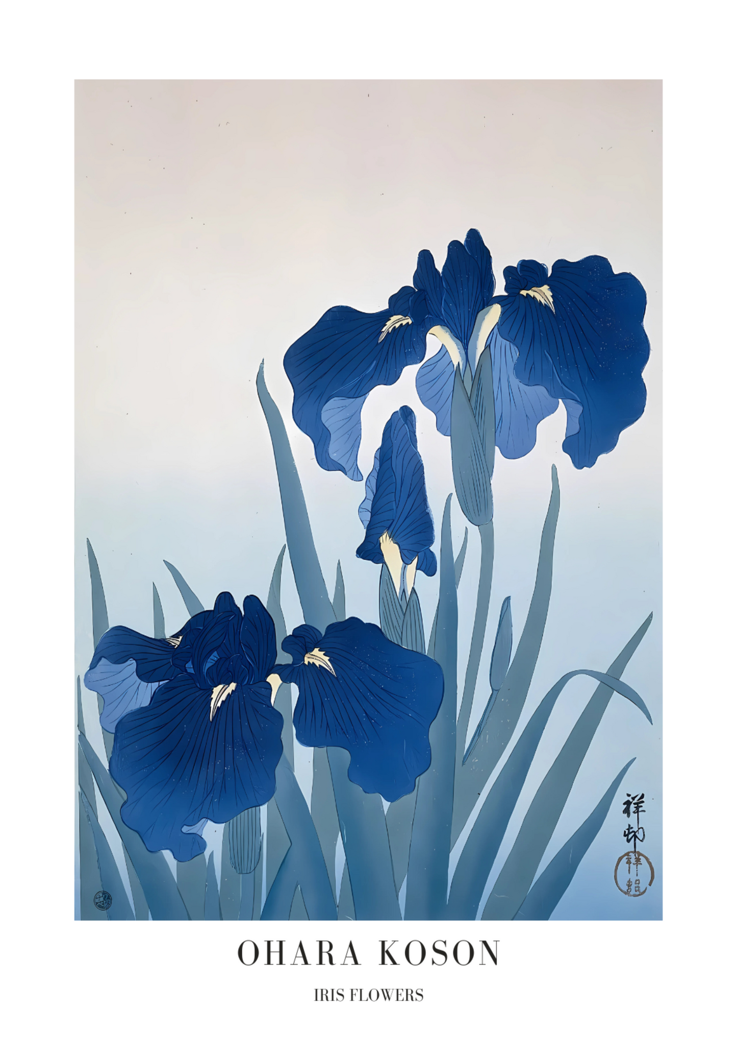 Iris flowers Ohara Koson Poster